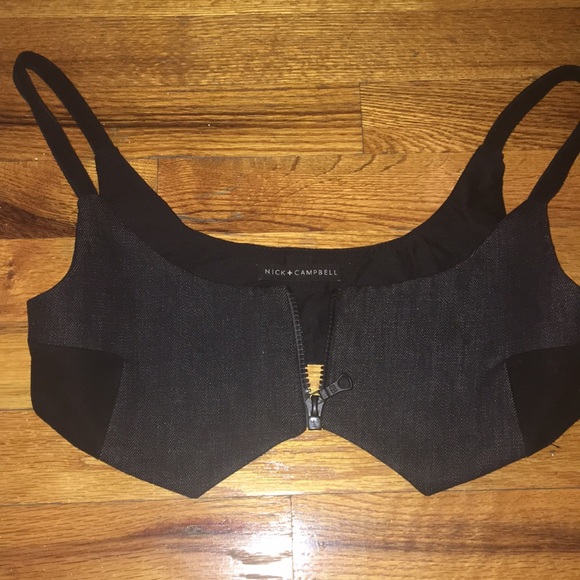 N+C Denim and Velvet Top - Picture 3 of 6